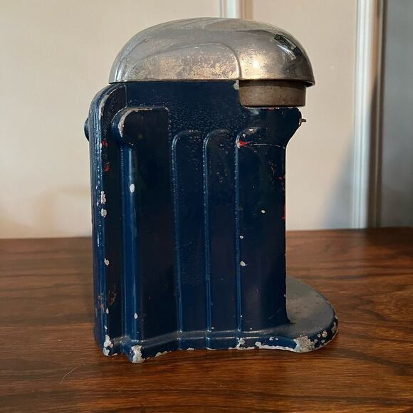 Vintage 1950's Navy Blue Chrome RIVAL JUICE-O-MAT Tilt-Top Manual Juicer Retro - Picture 11 of 13